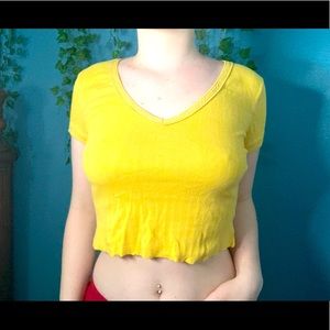 Yellow Crop Top